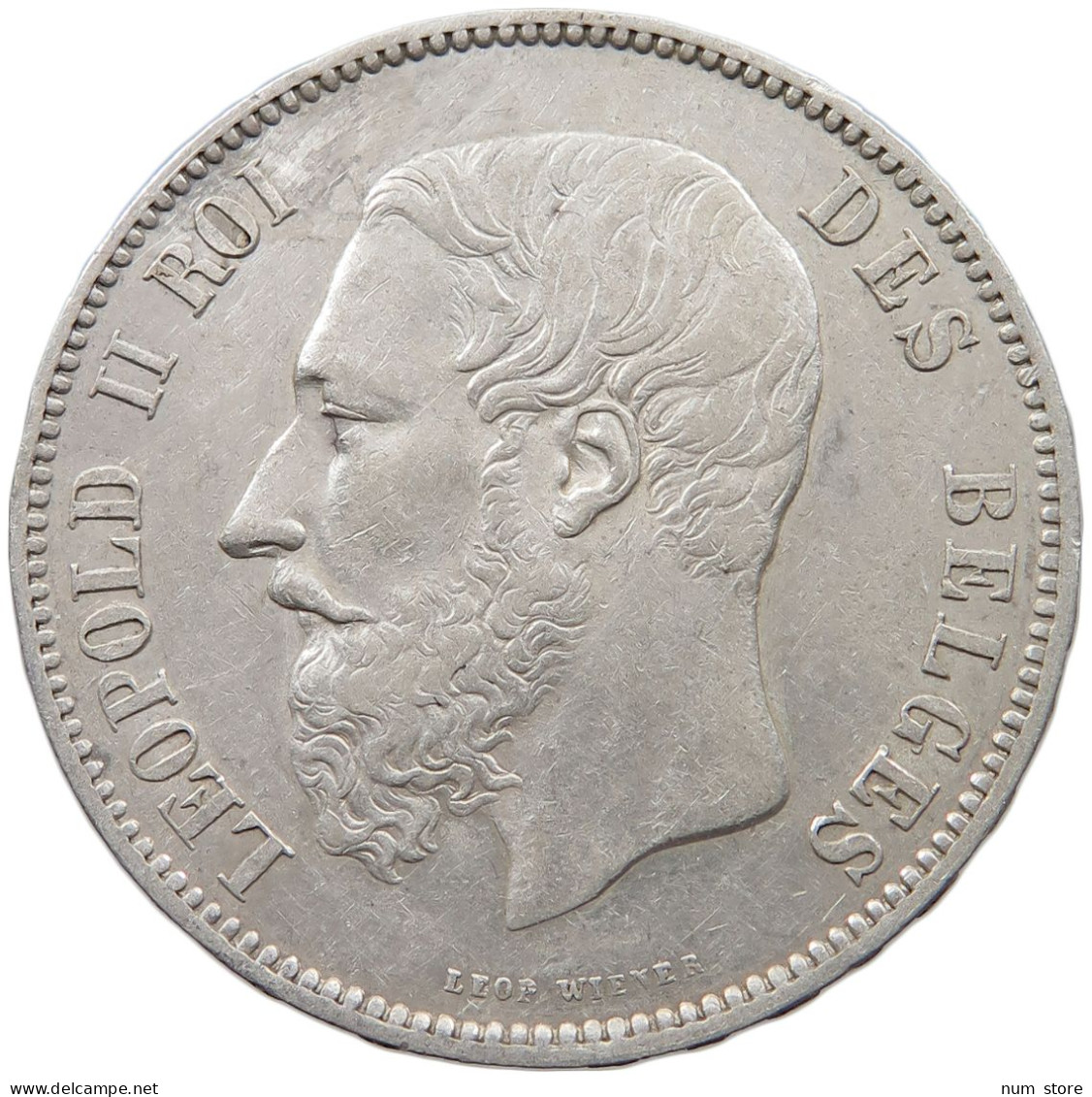 BELGIUM 5 FRANCS 1873  #t005 0131 - 5 Francs