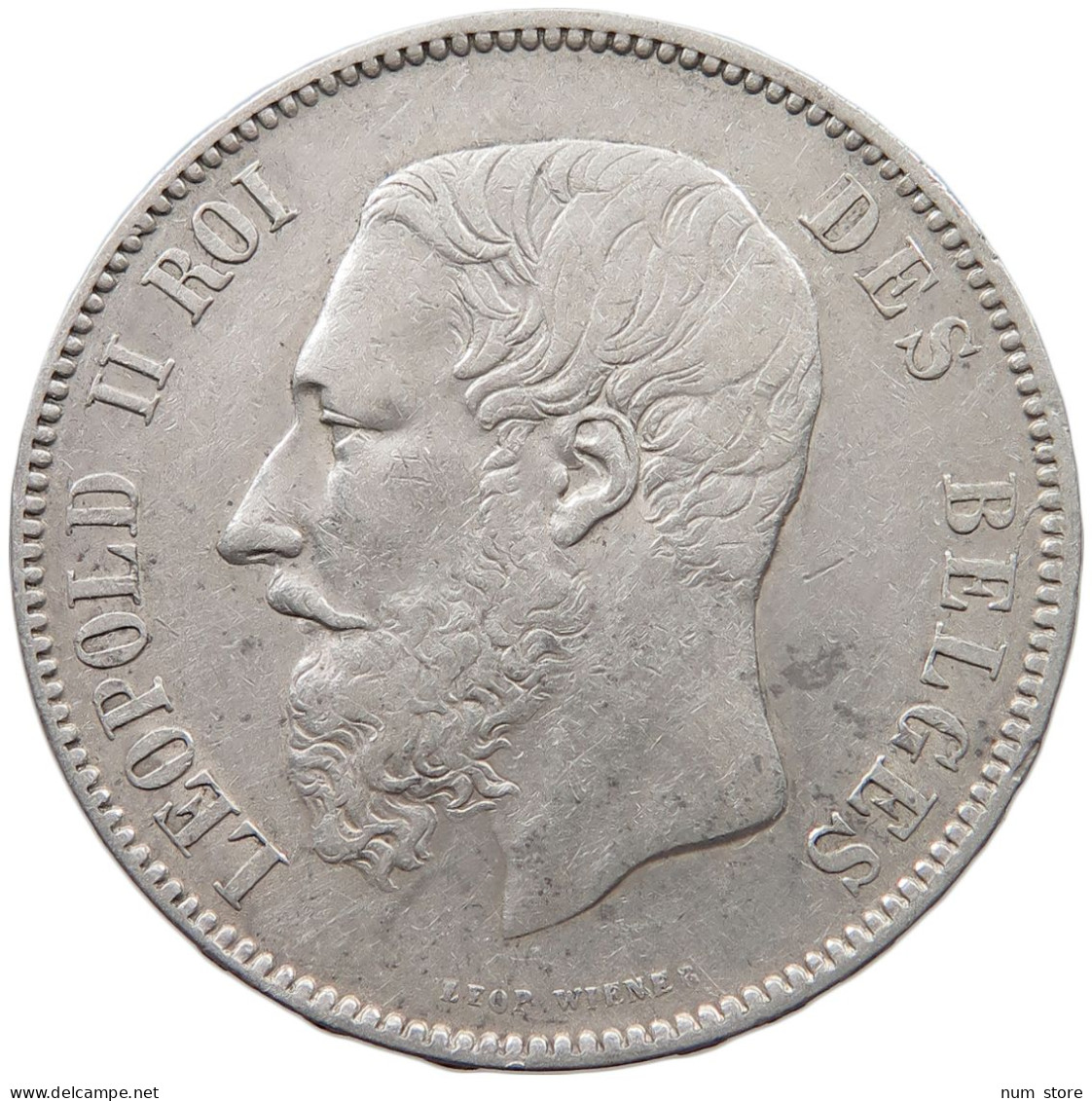 BELGIUM 5 FRANCS 1872  #t005 0119 - 5 Francs
