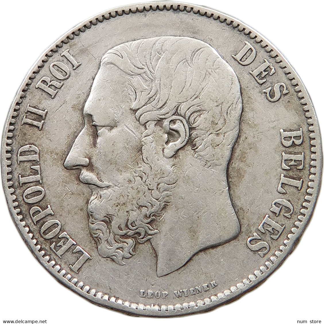 BELGIUM 5 FRANCS 1871  #t121 0035 - 5 Francs