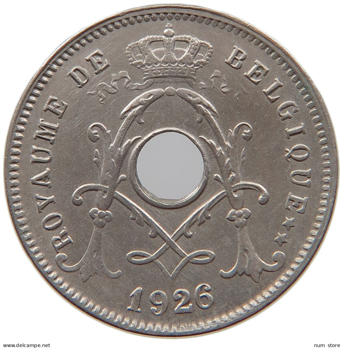 BELGIUM 5 CENTIMES 1926 Albert I. 1909-1934 #c066 0019 - 5 Cent
