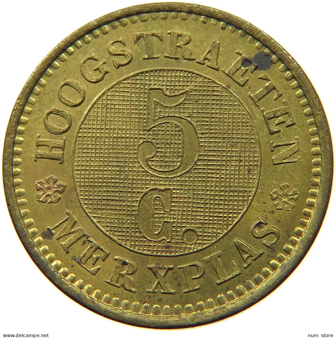 BELGIUM 5 CENTIMES 1886 Hoogstraeten MERXPLAS 1886 #t061 0121 - 5 Cent