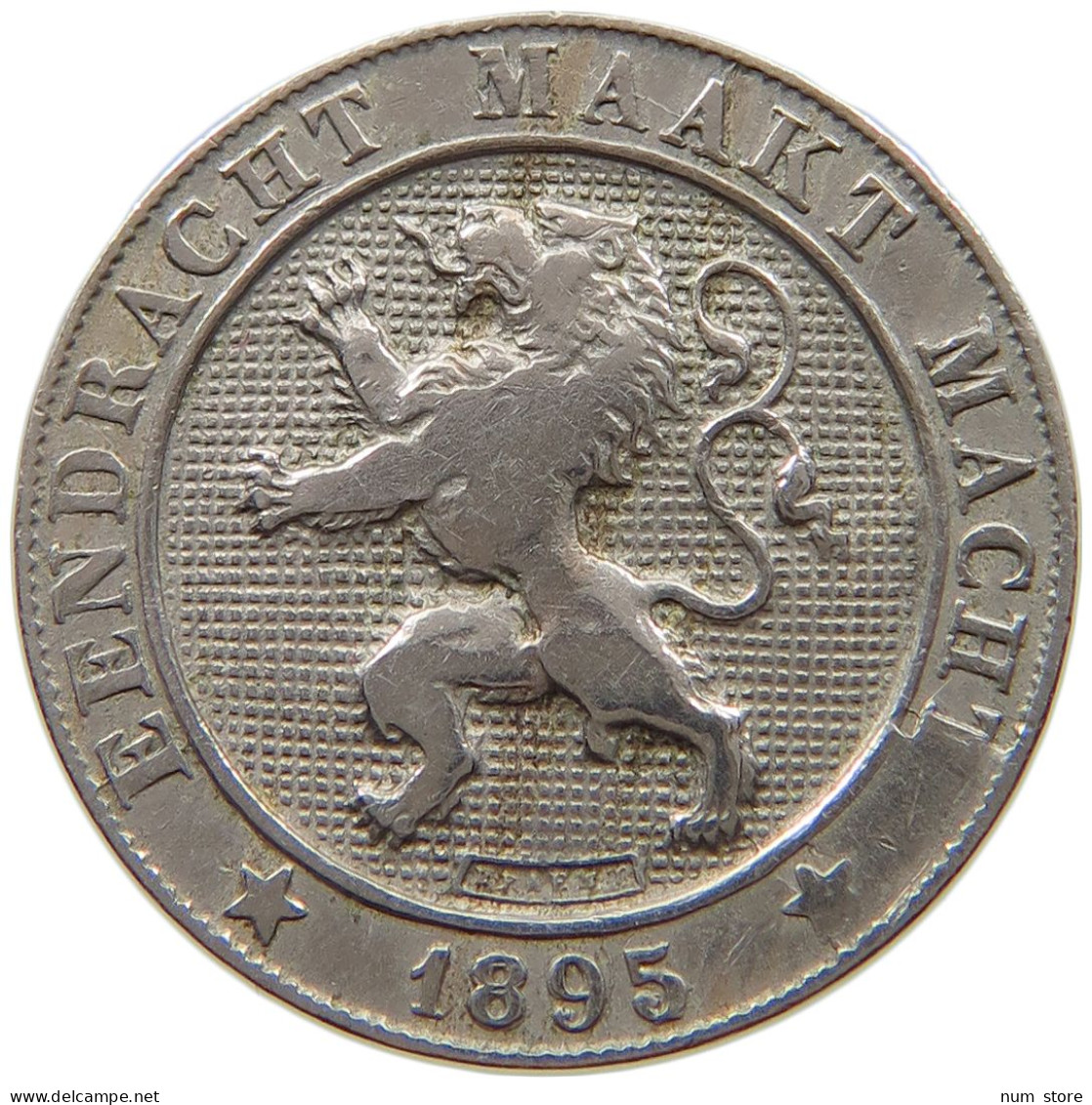 BELGIUM 5 CENTIMES 1895 Leopold II. 1865-1909 #s034 0479 - 5 Cents