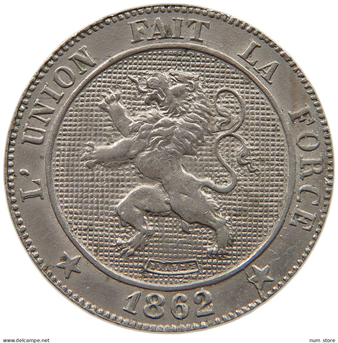 BELGIUM 5 CENTIMES 1862 Leopold I. (1831-1865) #c011 0663 - 5 Cents