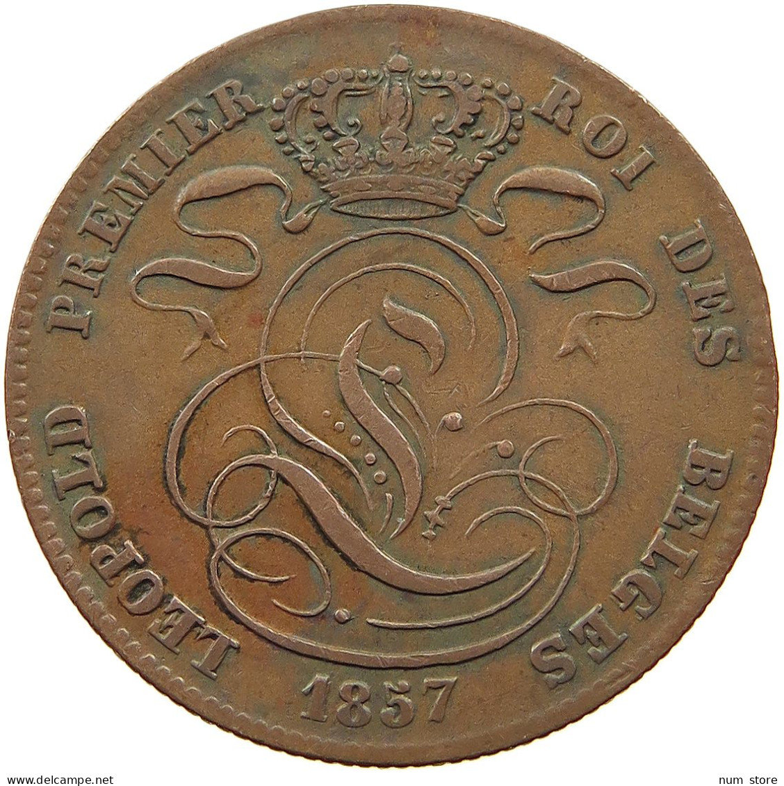 BELGIUM 5 CENTIMES 1857  #t063 0517 - 5 Cents