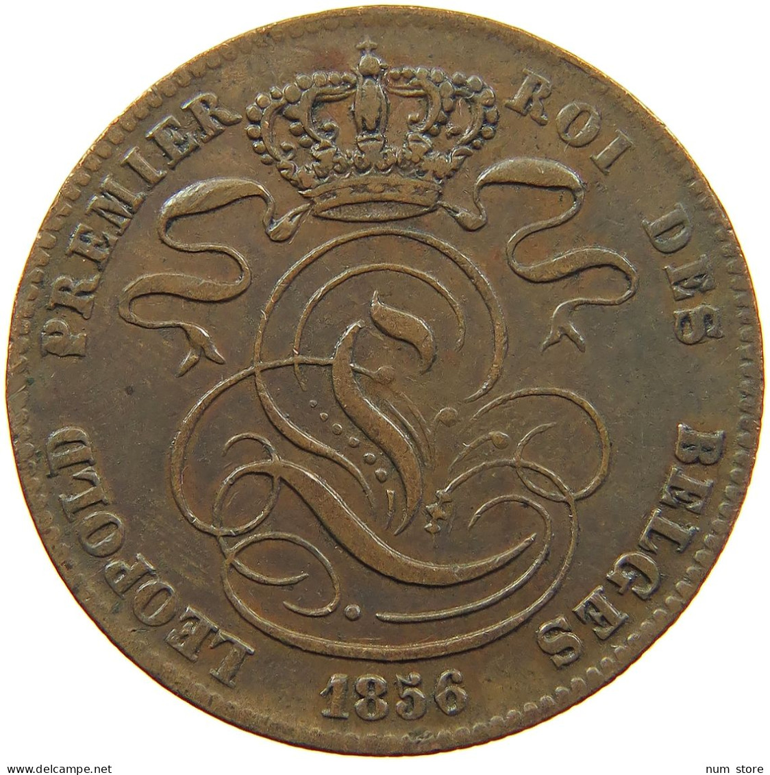 BELGIUM 5 CENTIMES 1856 Leopold I. (1831-1865) #t017 0149 - 5 Centimes