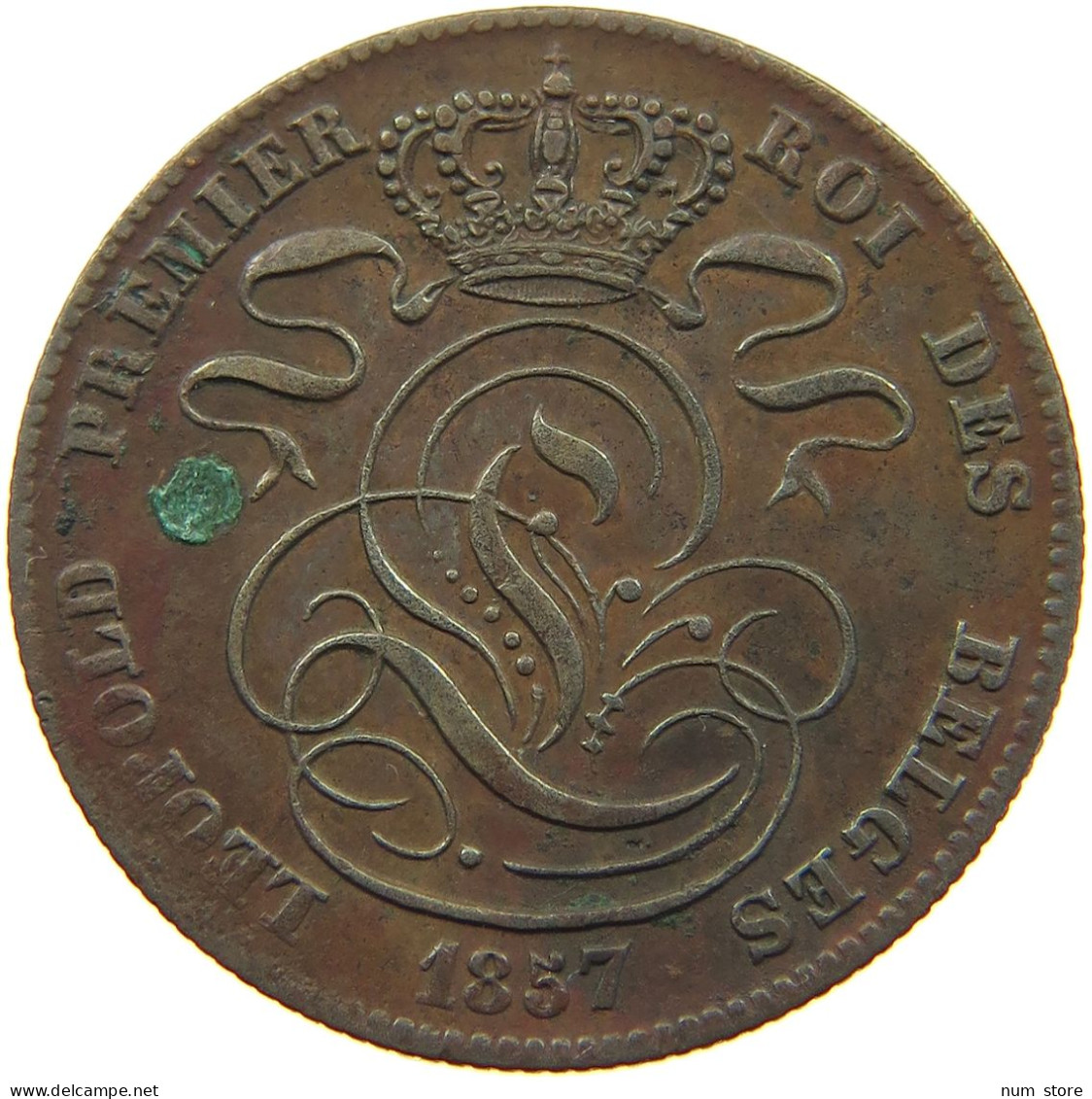 BELGIUM 5 CENTIMES 1857  #t132 0649 - 5 Cent