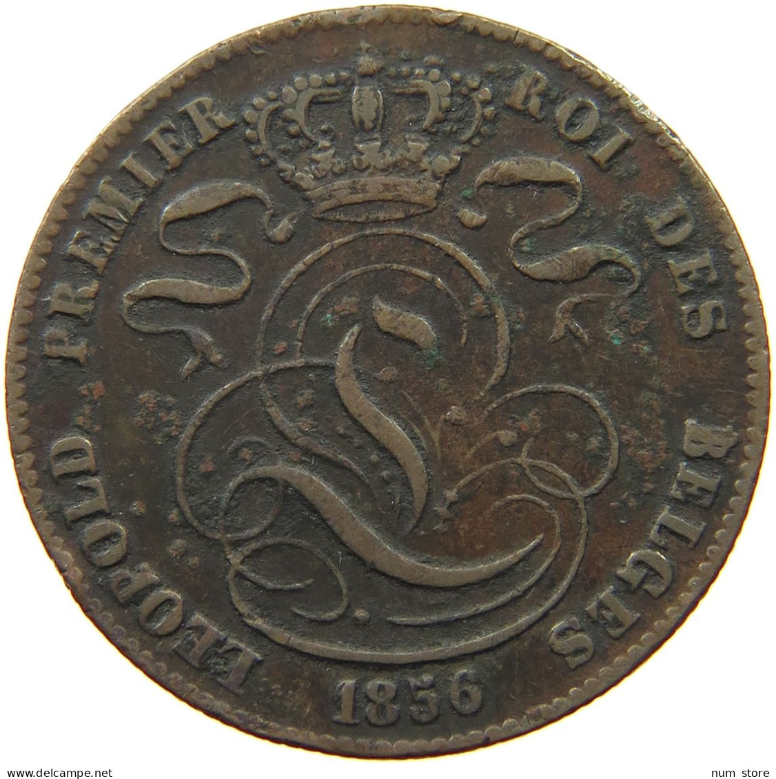 BELGIUM 5 CENTIMES 1856 Leopold I. (1831-1865) #s046 0419 - 5 Cent
