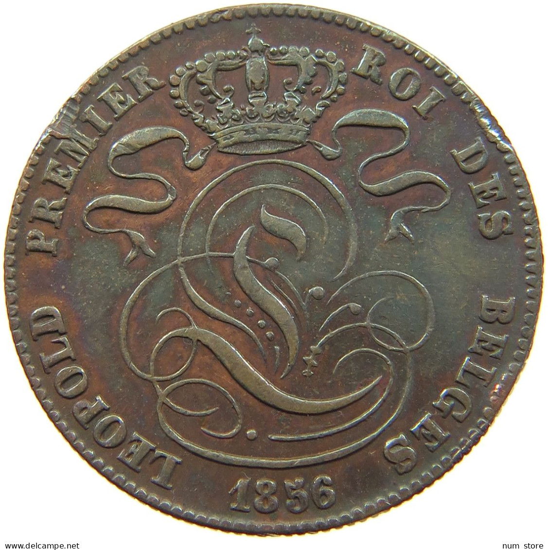BELGIUM 5 CENTIMES 1856  #t132 0589 - 5 Cent
