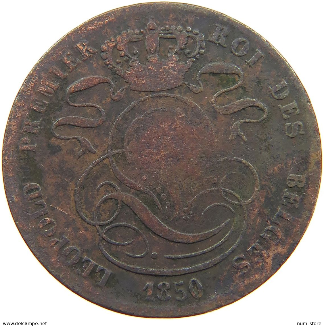 BELGIUM 5 CENTIMES 1850 Leopold I. (1831-1865) #a041 0375 - 5 Centimes