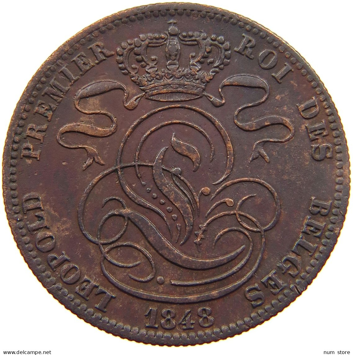 BELGIUM 5 CENTIMES 1848  #t083 0379 - 5 Cents