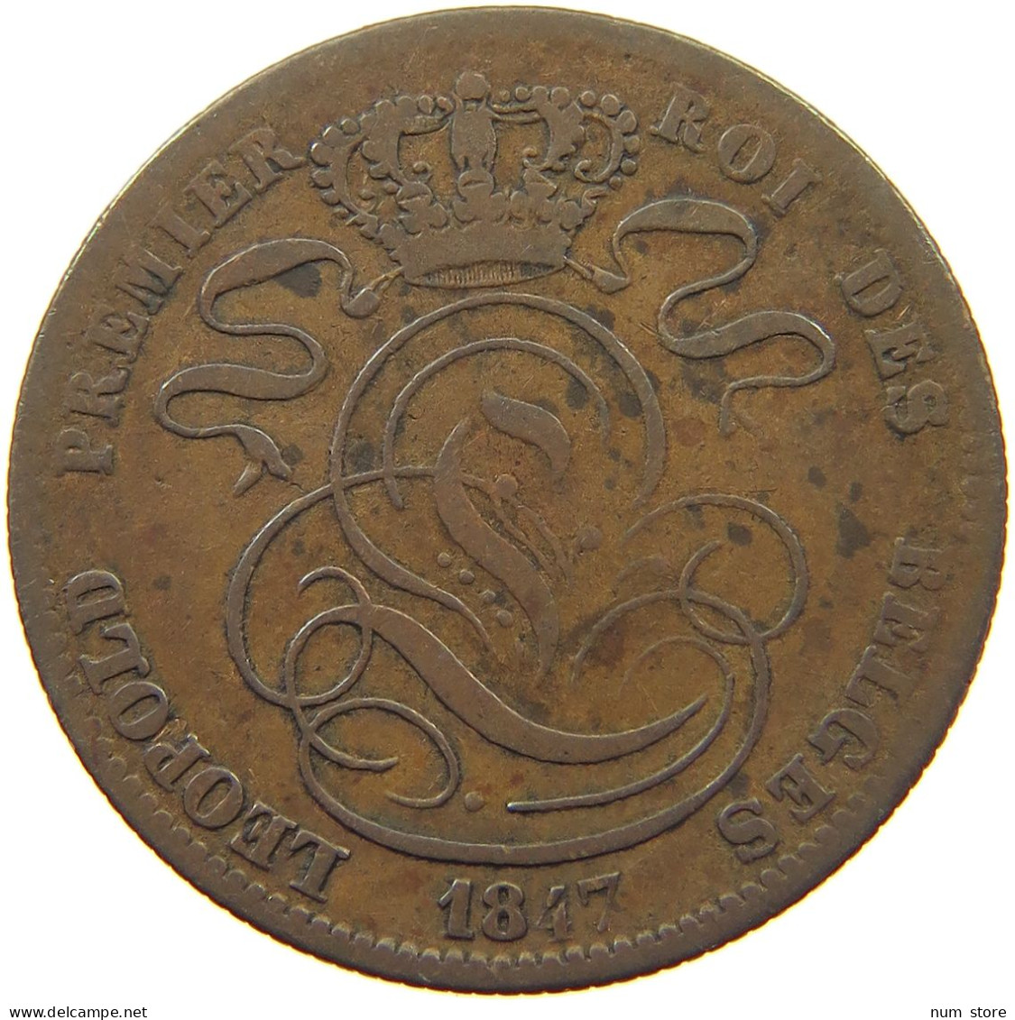 BELGIUM 5 CENTIMES 1847  #t132 0613 - 5 Cent