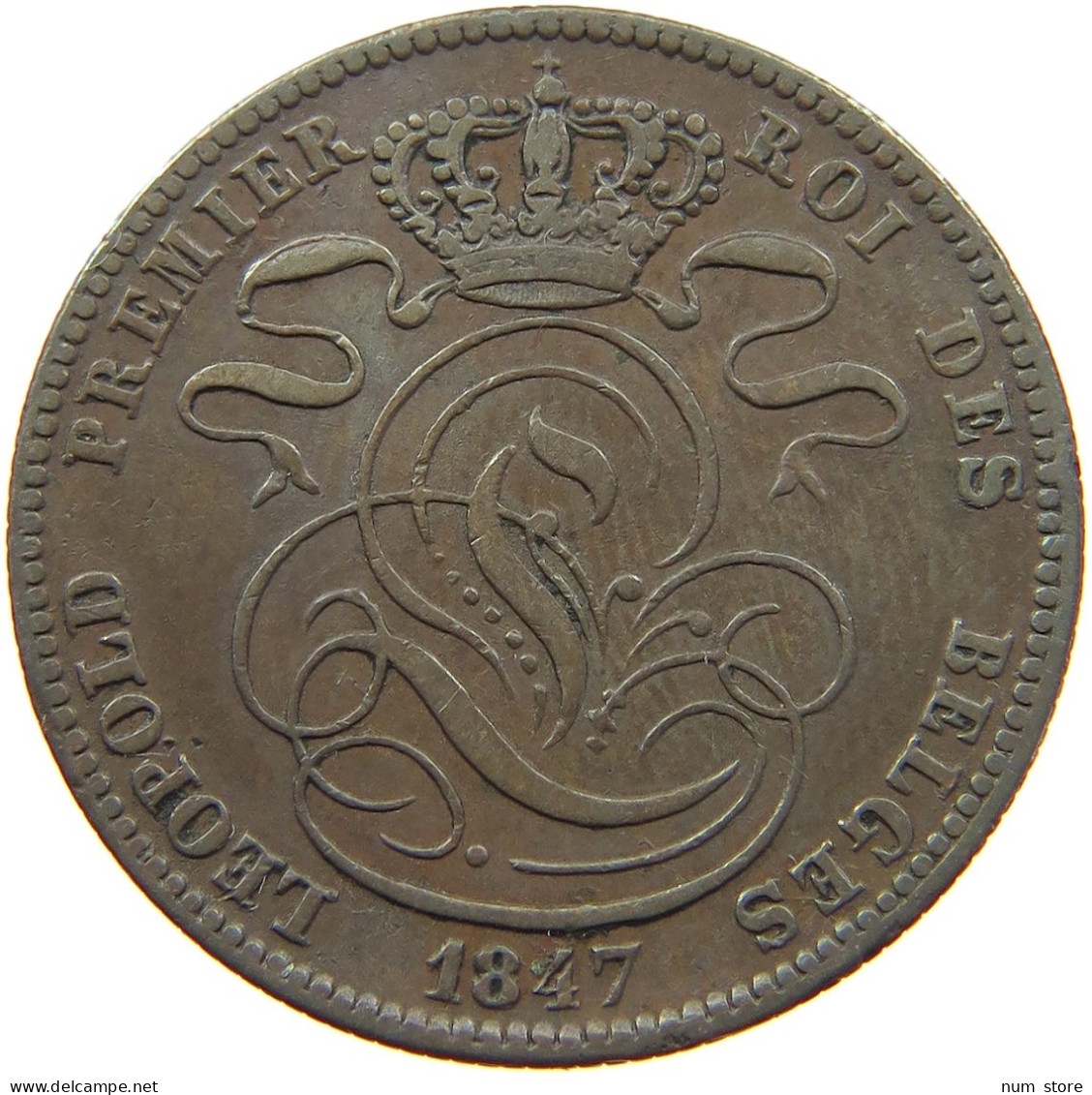 BELGIUM 5 CENTIMES 1847  #t132 0623 - 5 Cent