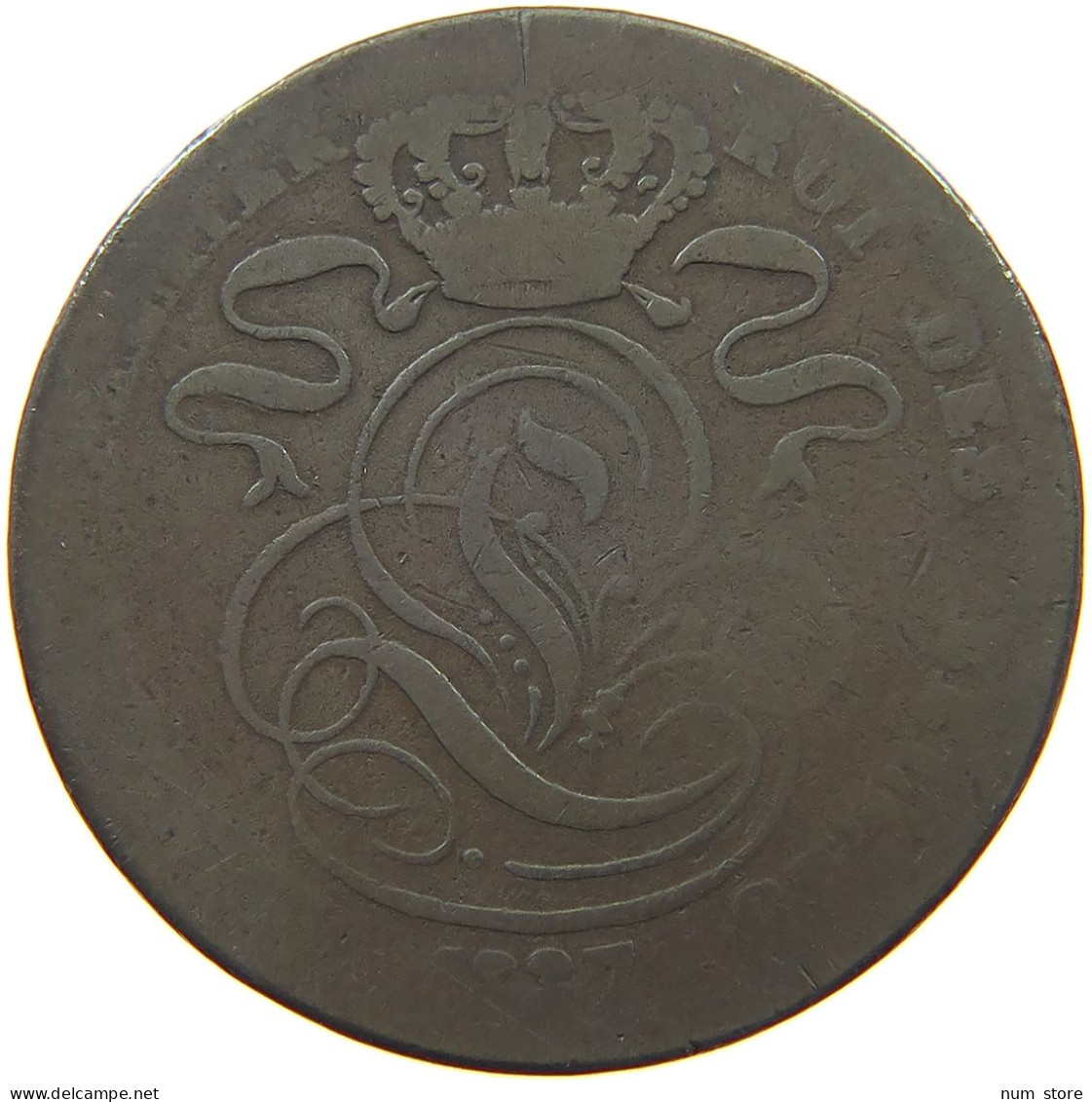 BELGIUM 5 CENTIMES 1837 Leopold I. (1831-1865) #c079 0049 - 5 Centimes