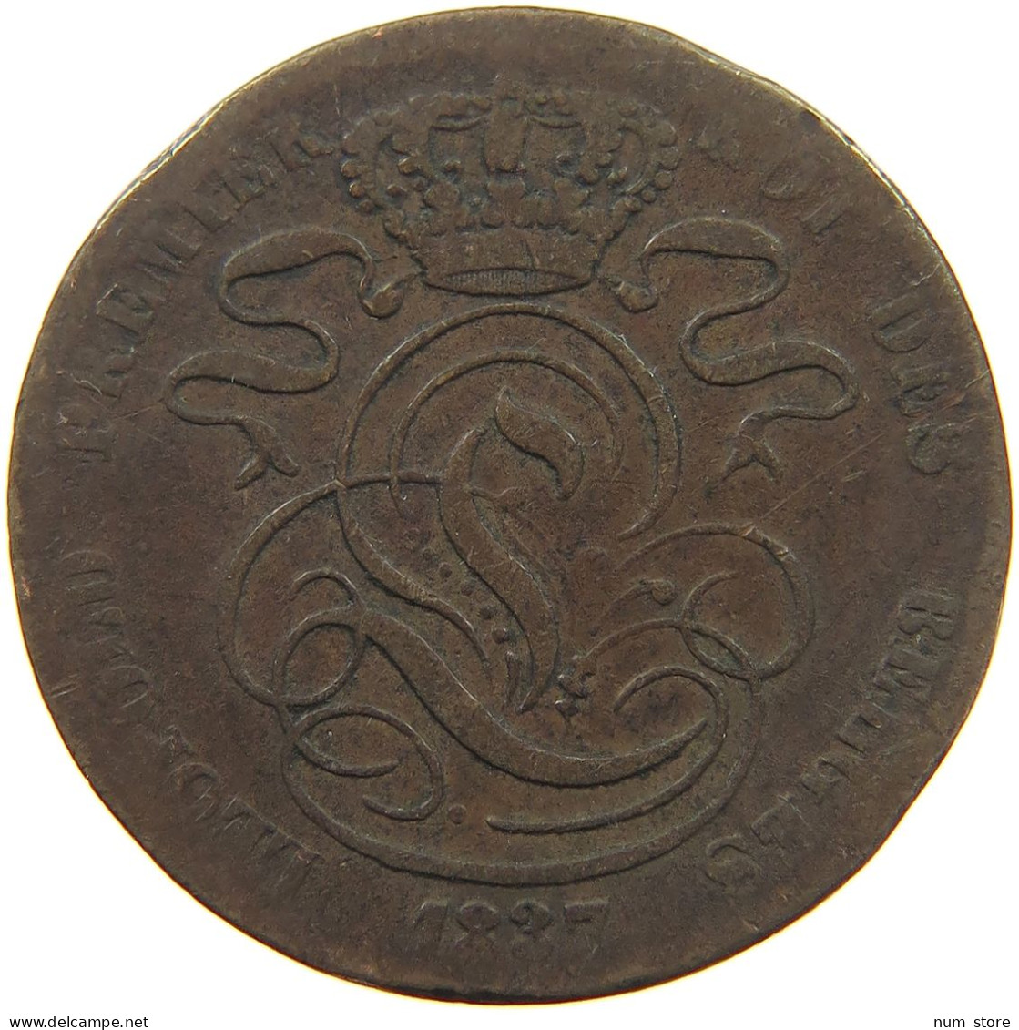 BELGIUM 5 CENTIMES 1837 Leopold I. (1831-1865) #a041 0463 - 5 Cent