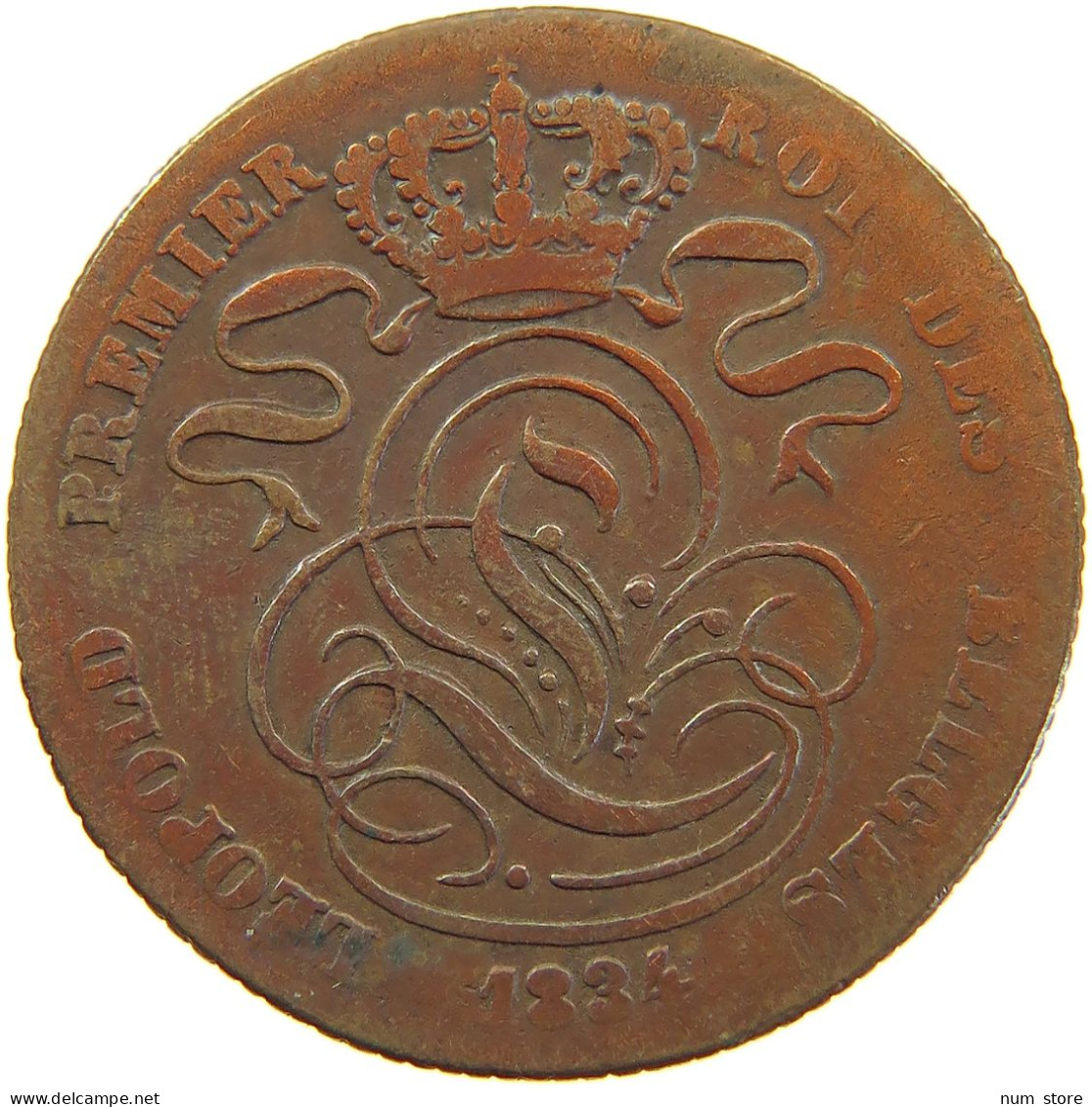 BELGIUM 5 CENTIMES 1834 Leopold I. (1831-1865) #c060 0293 - 5 Cent