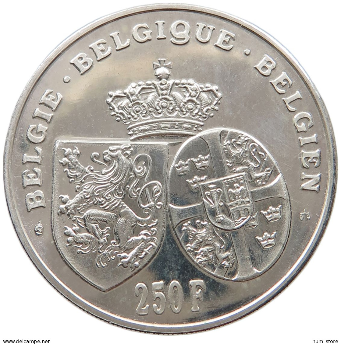 BELGIUM 250 FRANCS 1995  #c048 0185 - 250 Francs