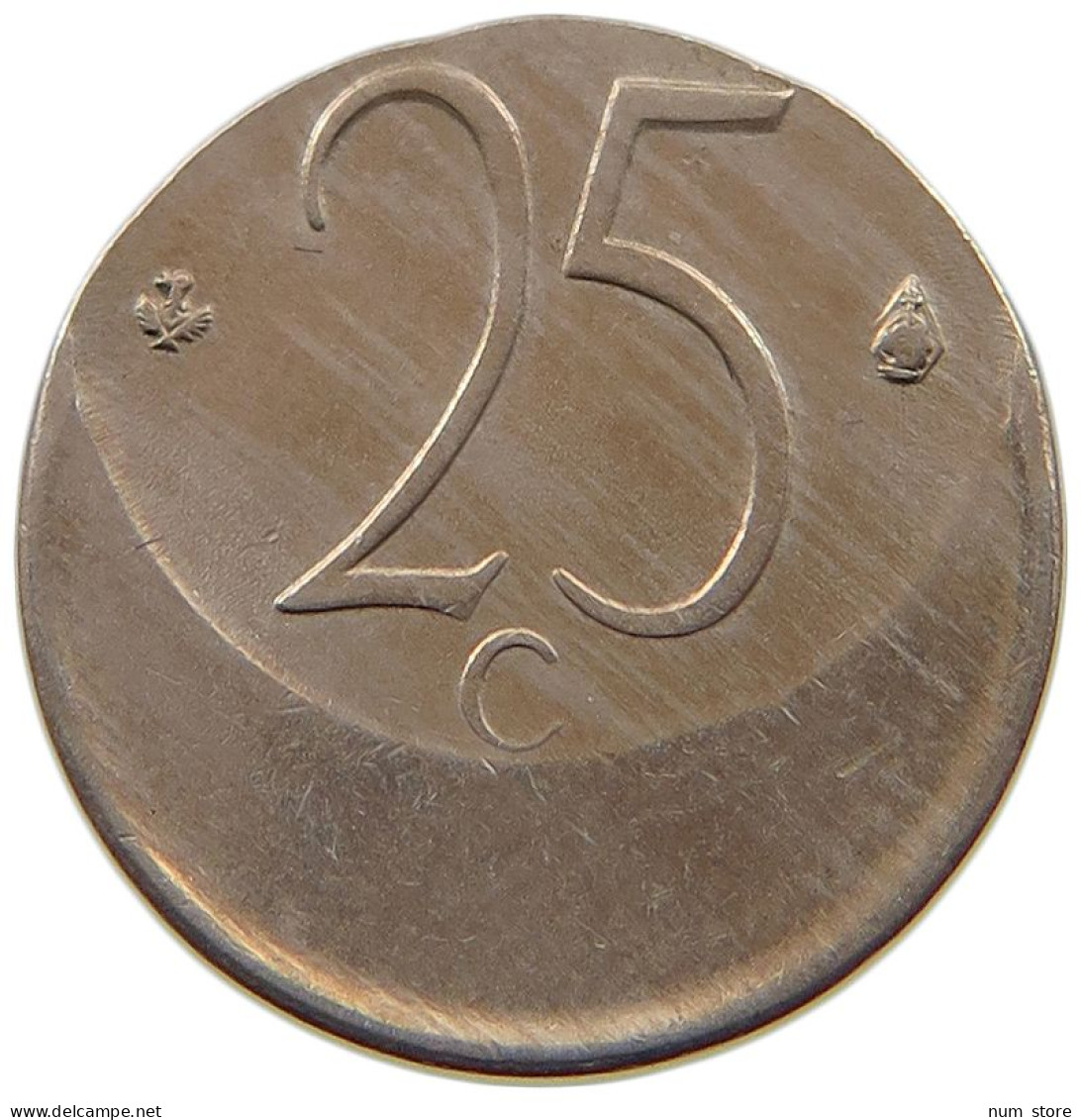 BELGIUM 25 CENTIMES 1969 MINTING ERROR 25 CENTIMES 1969 OFF-CENTER #t065 0299 - 25 Centimes