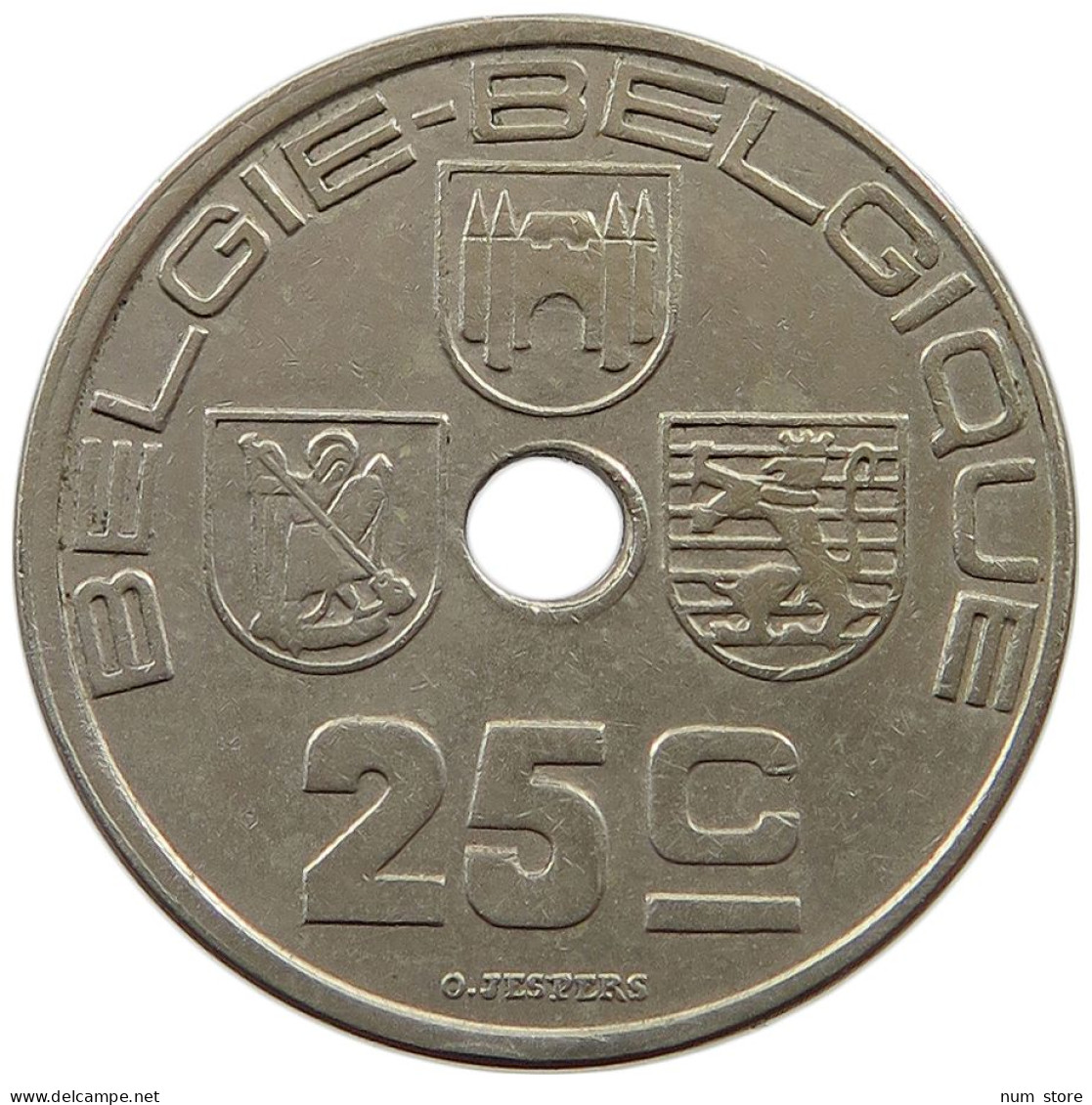 BELGIUM 25 CENTIMES 1938 MINTING ERROR 25 CENTIMES 1938 90° DIE ROTATION RIGHT #t065 0191 - 25 Centesimi