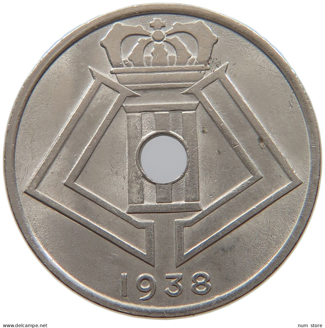 BELGIUM 25 CENTIMES 1938 LEOPOLD III. (1934-1951) #a072 0091 - 25 Cent