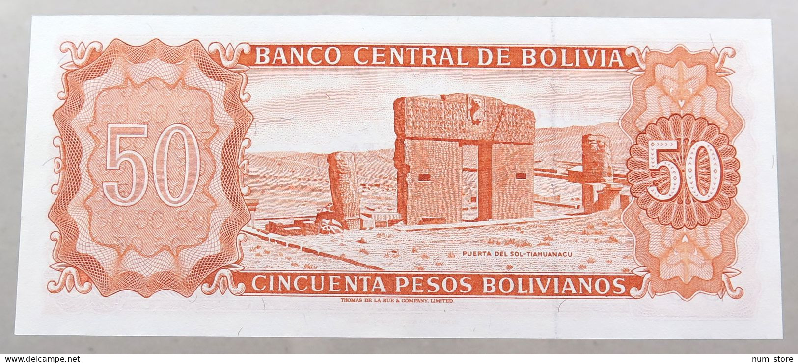 BOLIVIA 50 PESOS 1962  #alb049 0009 - Bolivia