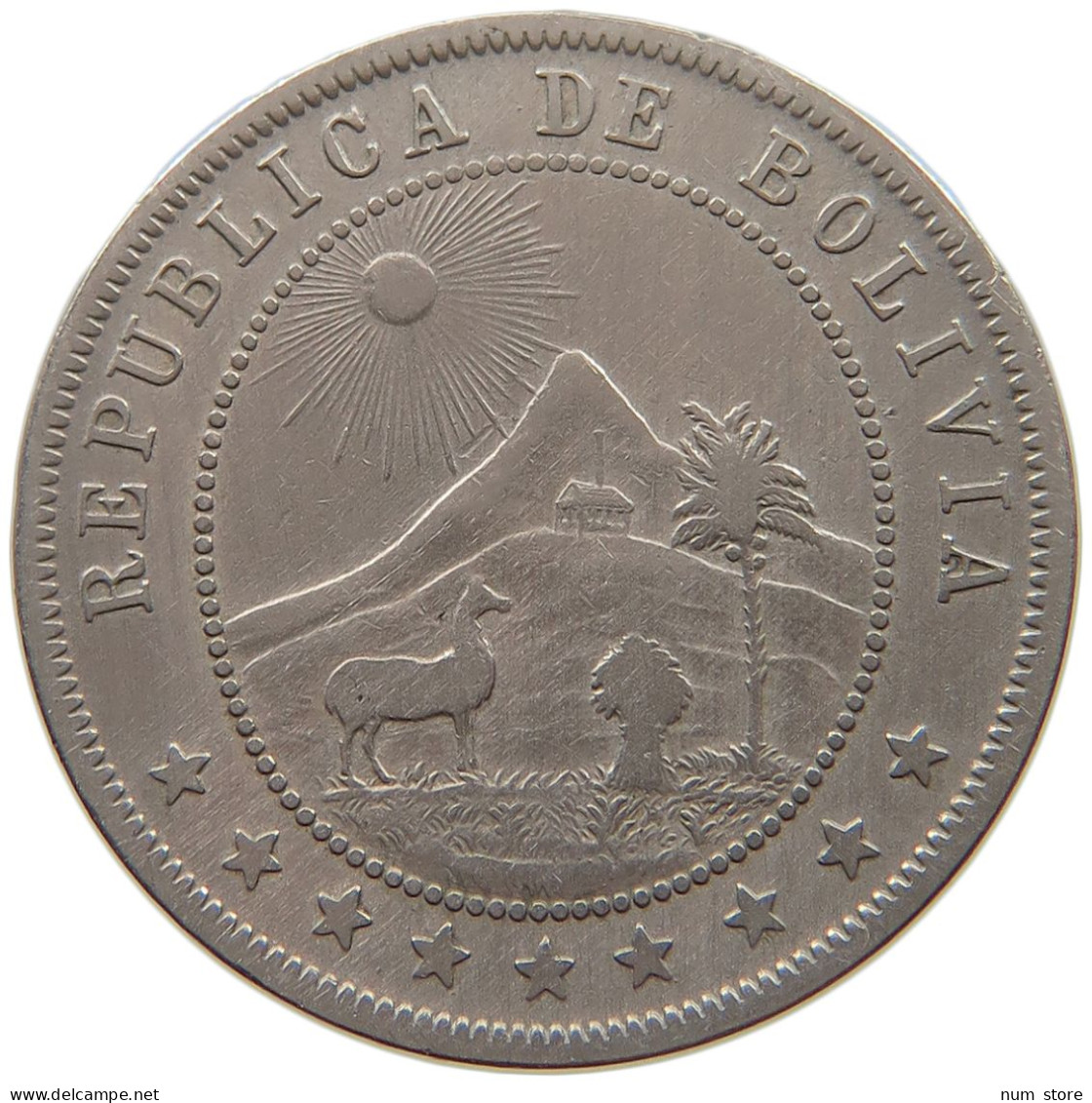 BOLIVIA 10 CENTAVOS 1908  #a063 0763 - Bolivie