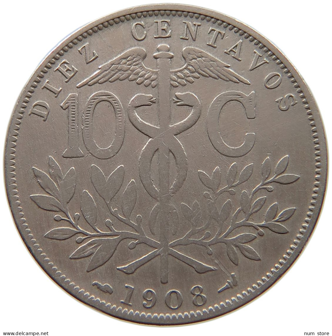 BOLIVIA 10 CENTAVOS 1908  #a063 0763 - Bolivia