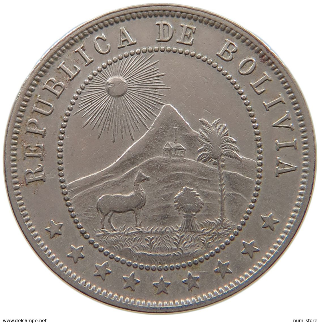 BOLIVIA 10 CENTAVOS 1907  #a079 0455 - Bolivie