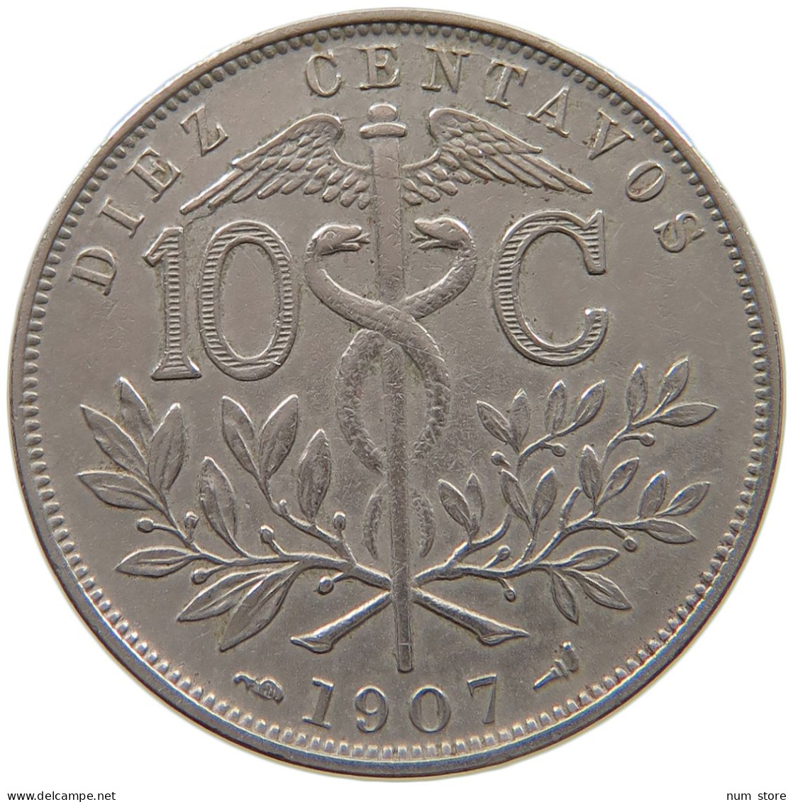 BOLIVIA 10 CENTAVOS 1907  #a079 0455 - Bolivie