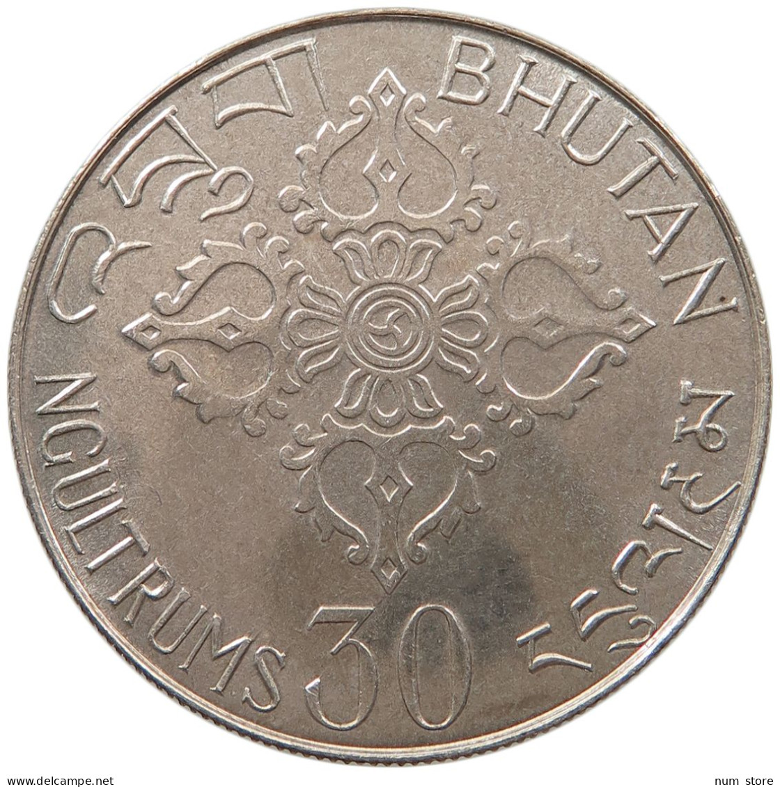 BHUTAN 30 NGULTRUMS 1975 Jigme Singye Wangcuck #alb064 0115 - Bhutan