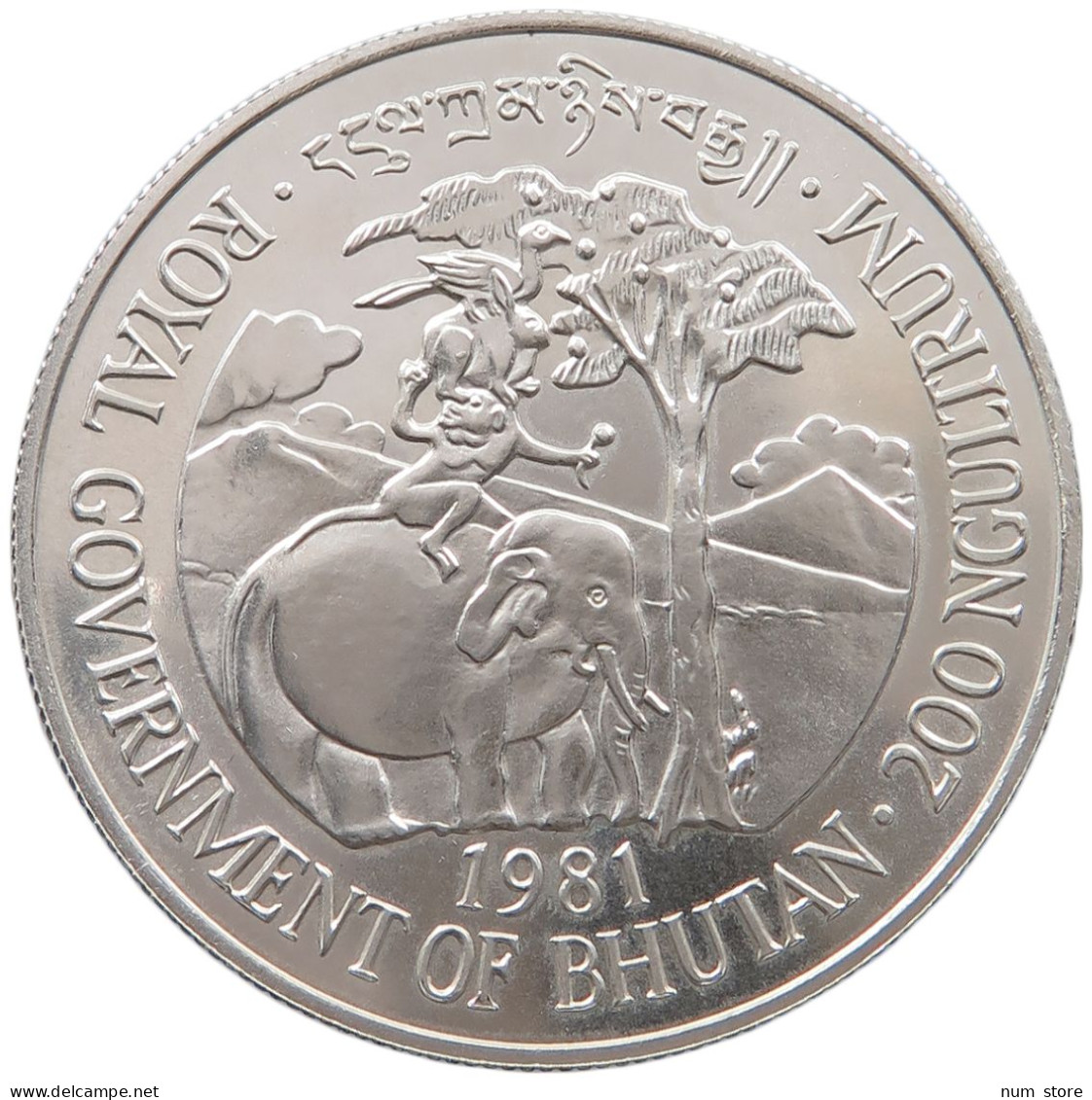 BHUTAN 200 NGULTRUMS 1981 INTERNATIONAL YEAR OF DISABLED PERSONS #alb064 0039 - Bhutan