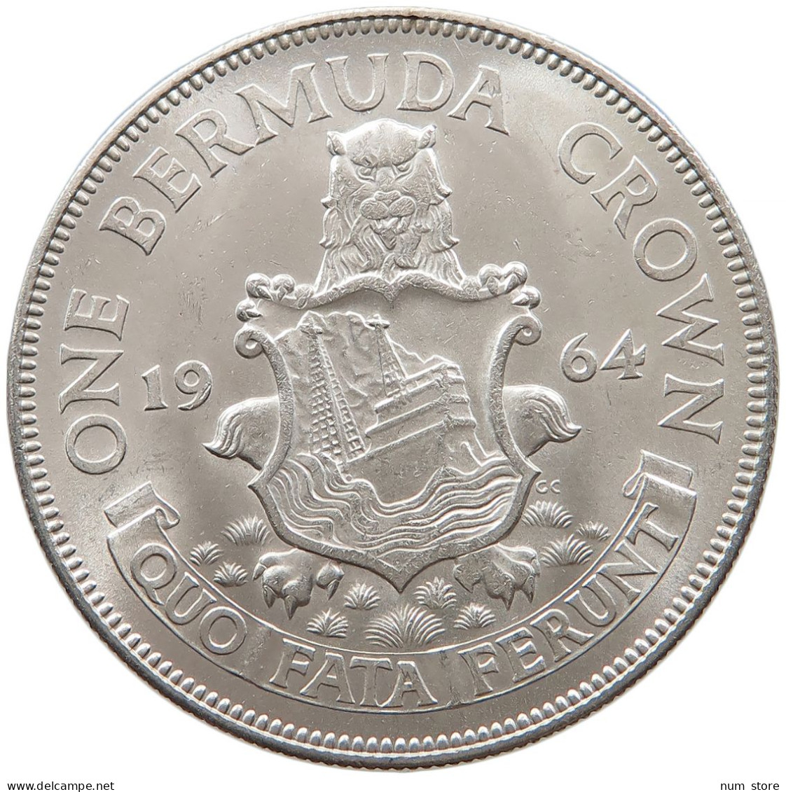 BERMUDA CROWN 1964 Elizabeth II. (1952-2022) #t021 0199 - Bermudas