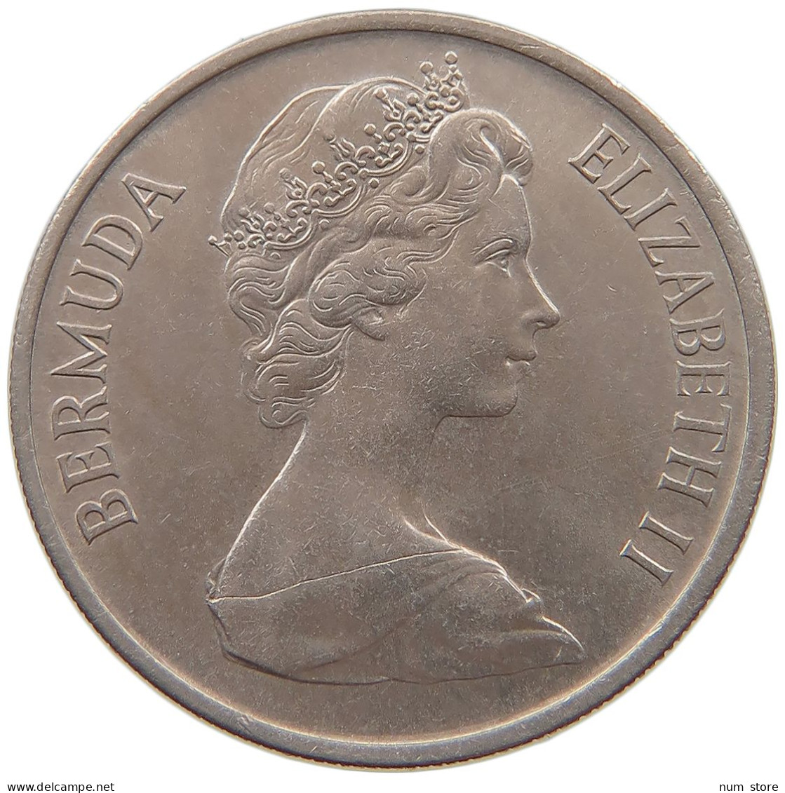 BERMUDA 25 CENTS 1970 Elizabeth II. (1952-2022) #s079 0677 - Bermuda