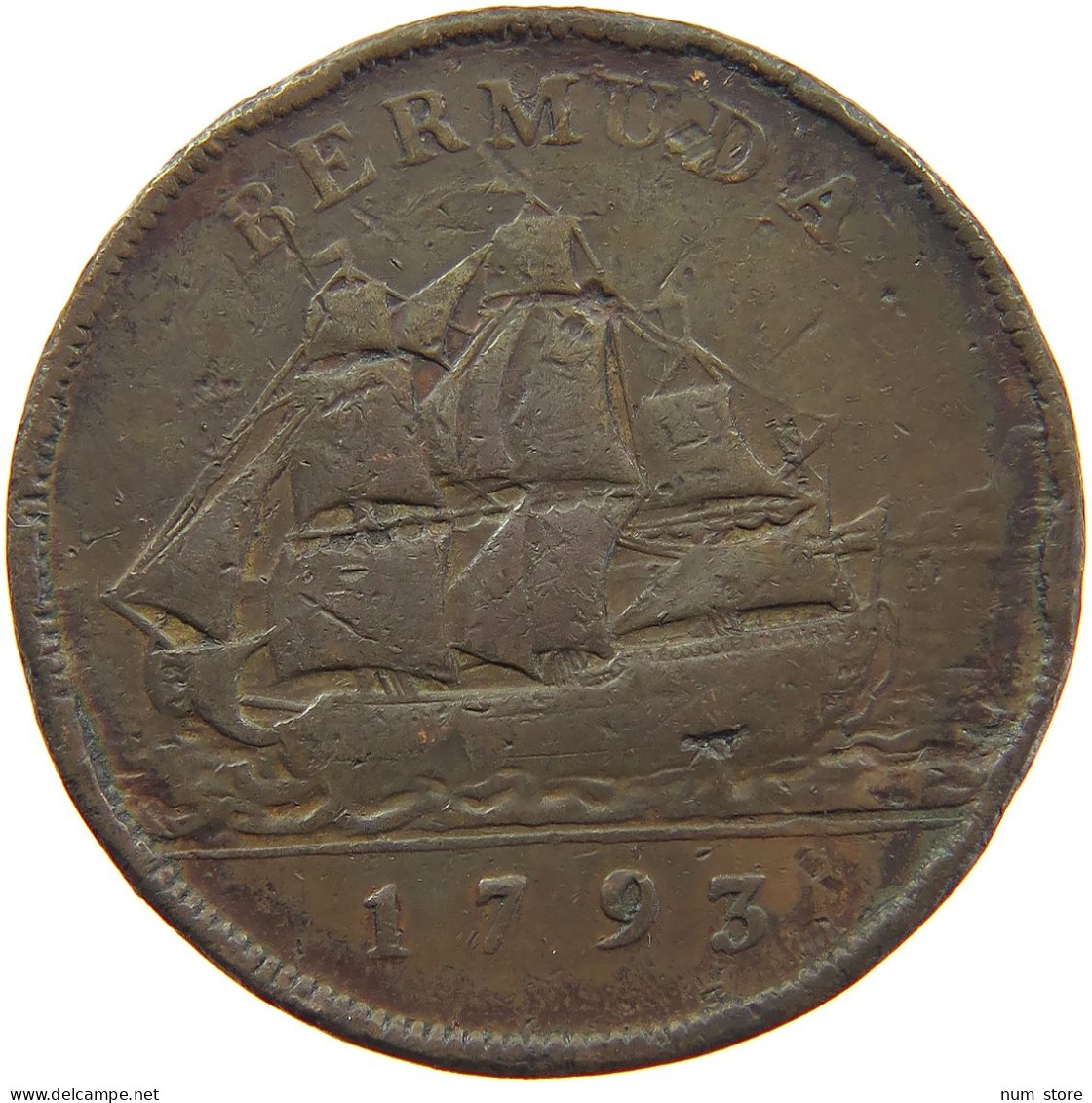 BERMUDA PENNY 1793  #t138 0011 - Bermuda