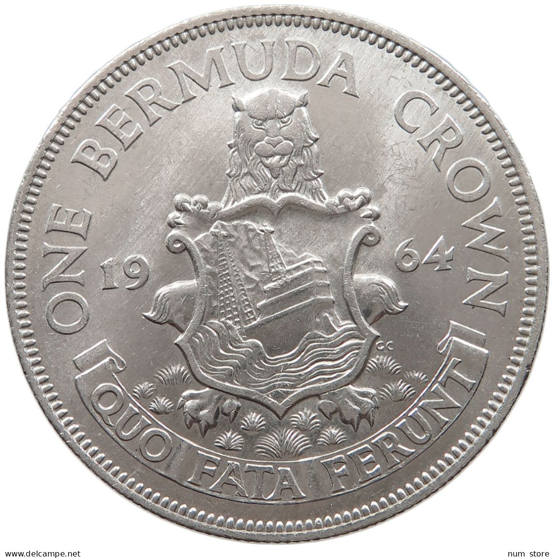 BERMUDA CROWN 1964 Elizabeth II. (1952-2022) #t010 0141 - Bermuda