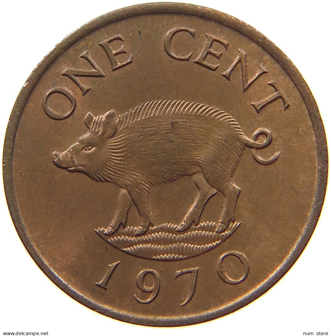 BERMUDA CENT 1970 Elizabeth II. (1952-2022) #s067 0381 - Bermuda