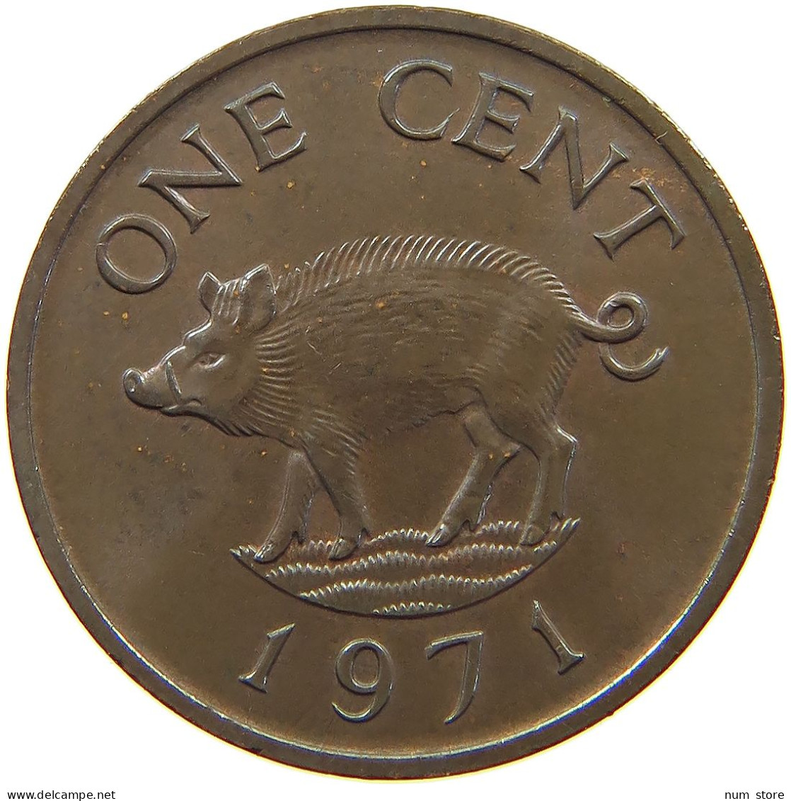 BERMUDA CENT 1971 Elizabeth II. (1952-2022) #s062 0351 - Bermuda