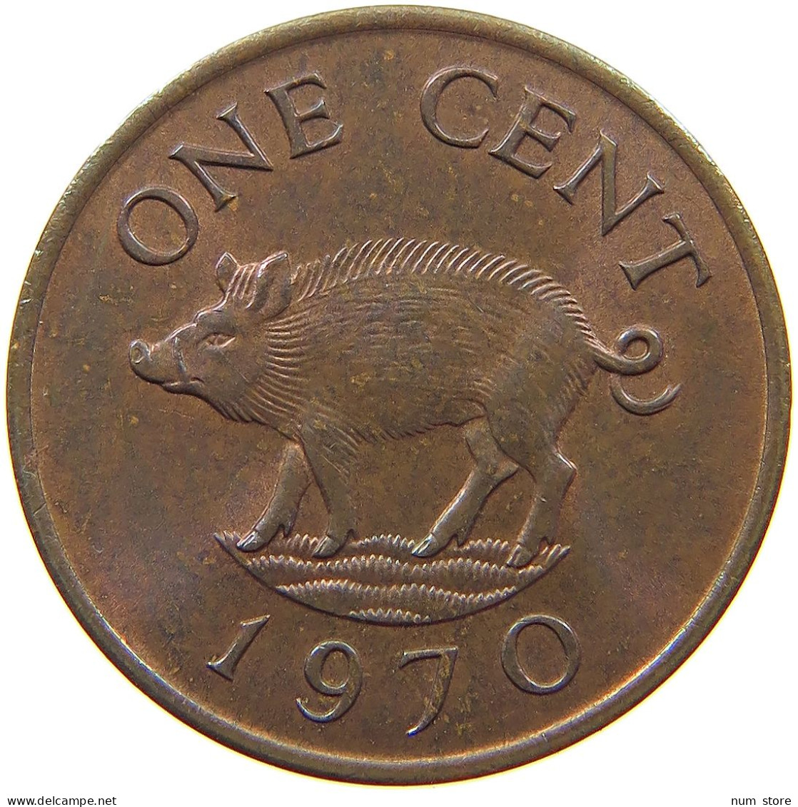 BERMUDA CENT 1970 Elizabeth II. (1952-2022) #s062 0345 - Bermuda