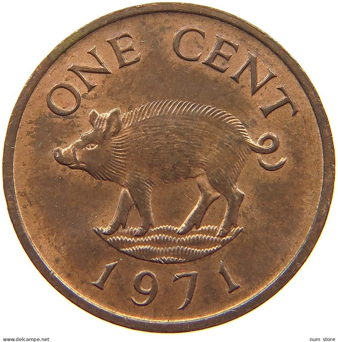 BERMUDA CENT 1971 Elizabeth II. (1952-2022) #s054 0691 - Bermuda