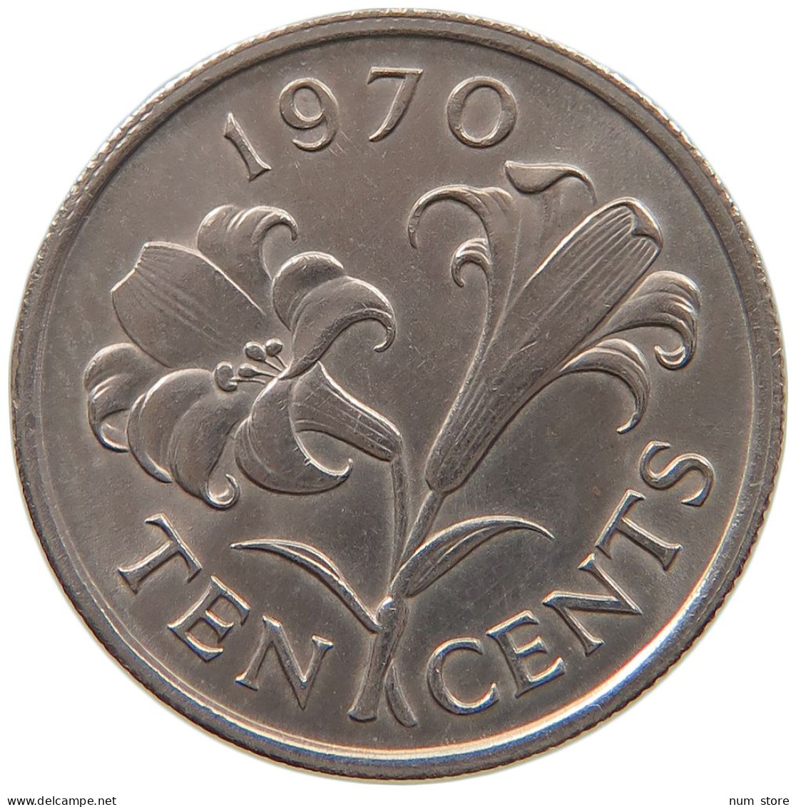 BERMUDA 10 CENTS 1970 Elizabeth II. (1952-2022) #a080 0595 - Bermuda