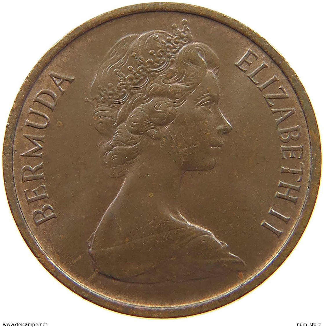 BERMUDA CENT 1971 Elizabeth II. (1952-2022) #a014 0143 - Bermudes