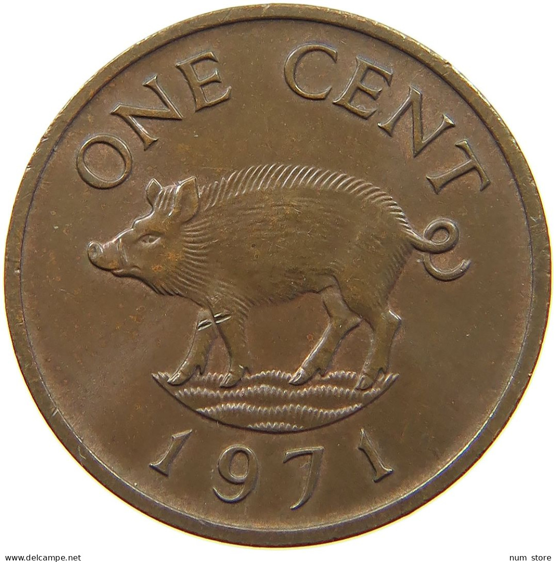 BERMUDA CENT 1971 Elizabeth II. (1952-2022) #a014 0143 - Bermudas