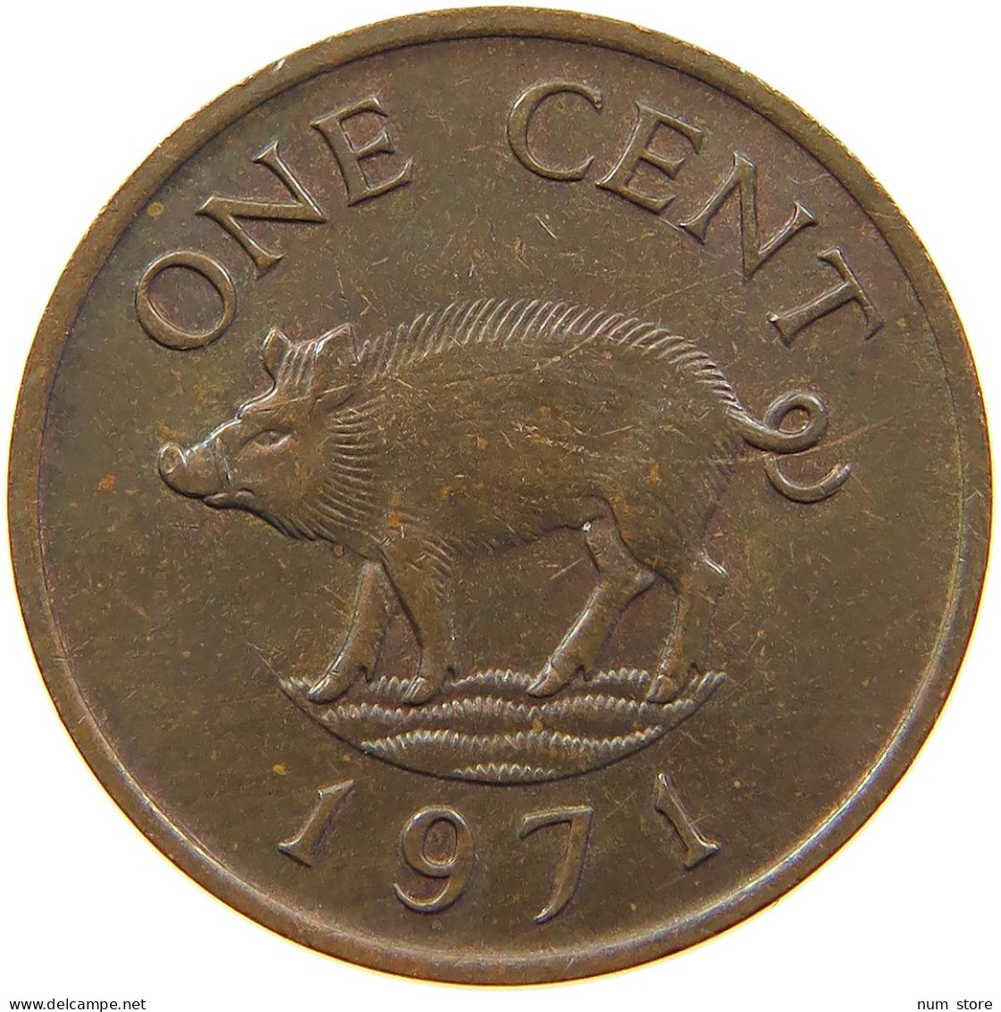 BERMUDA CENT 1971 Elizabeth II. (1952-2022) #a014 0145 - Bermuda