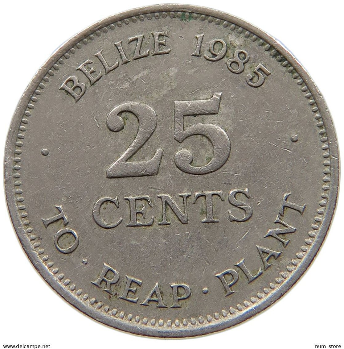 BELIZE 25 CENTS 1985 Elizabeth II. (1952-2022) #s056 0103 - Belize