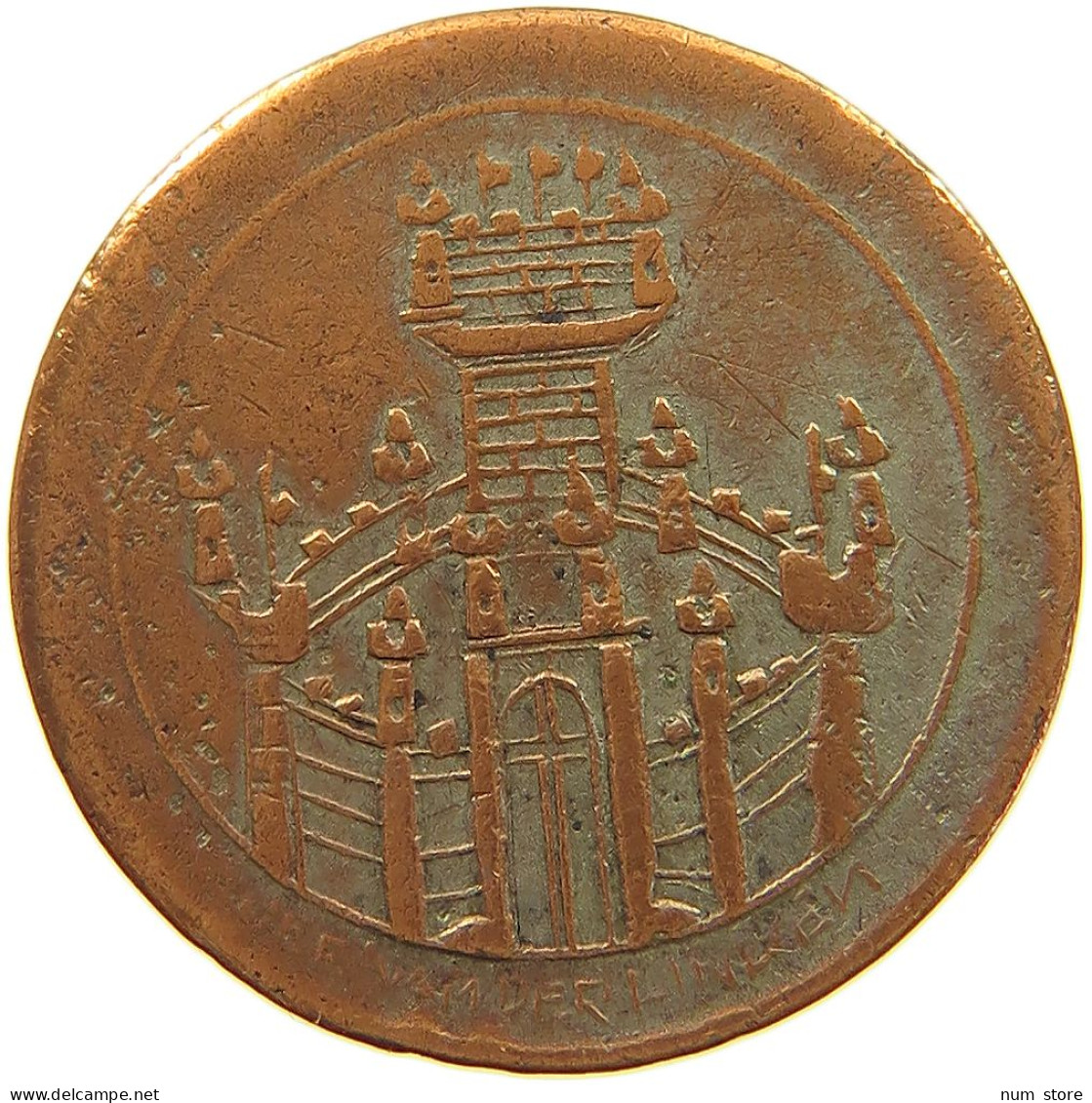 BELGIUM TOKEN 1894 Leopold II. 1865-1909 TOKEN WYCK OVD 1894 ANTWERP #a062 0639 - Unclassified