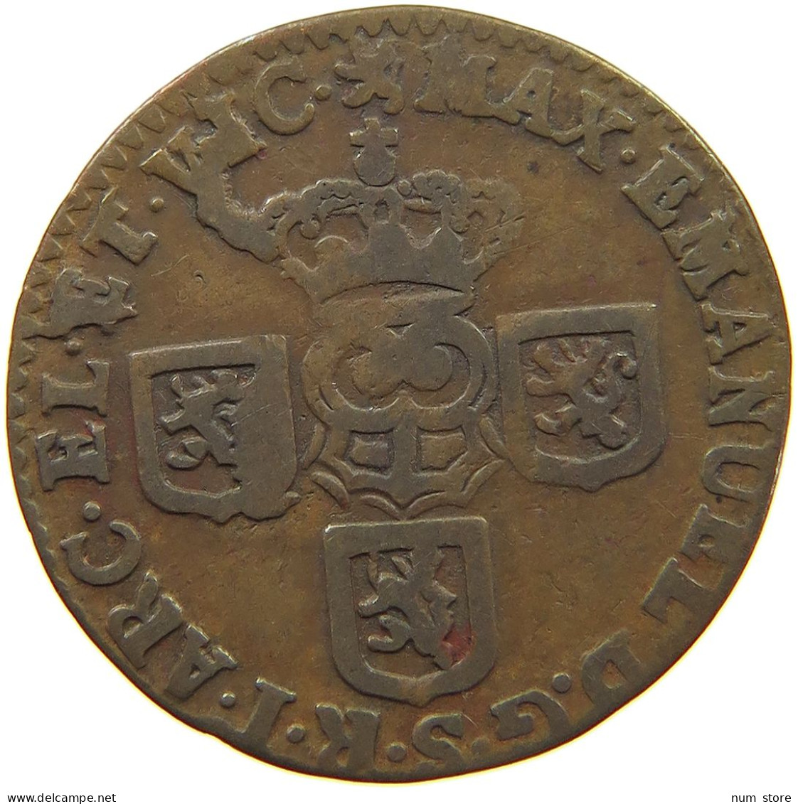 BELGIUM NAMUR LIARD 1712 RARE #t137 0239 - 1556-1713 Pays-Bas Espagols