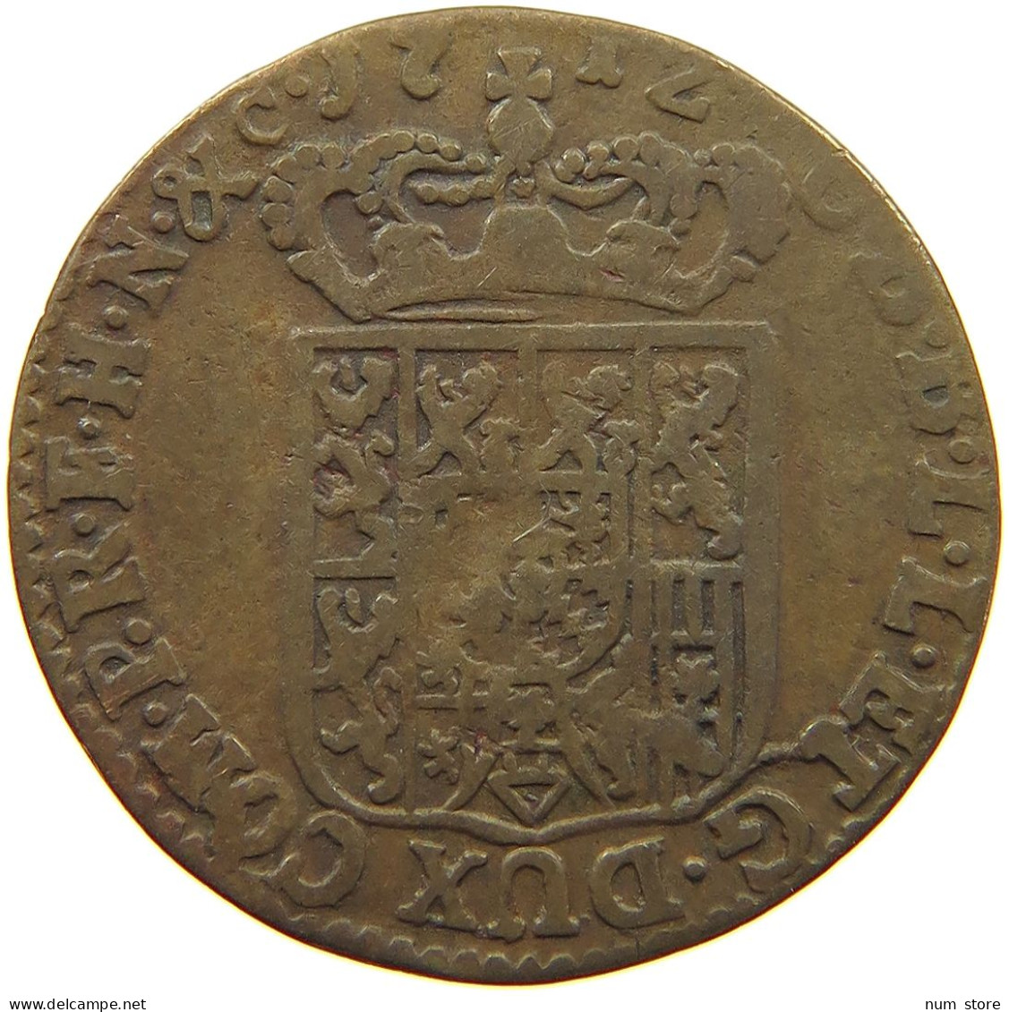 BELGIUM NAMUR LIARD 1712 RARE #t137 0239 - 1556-1713 Spanish Netherlands