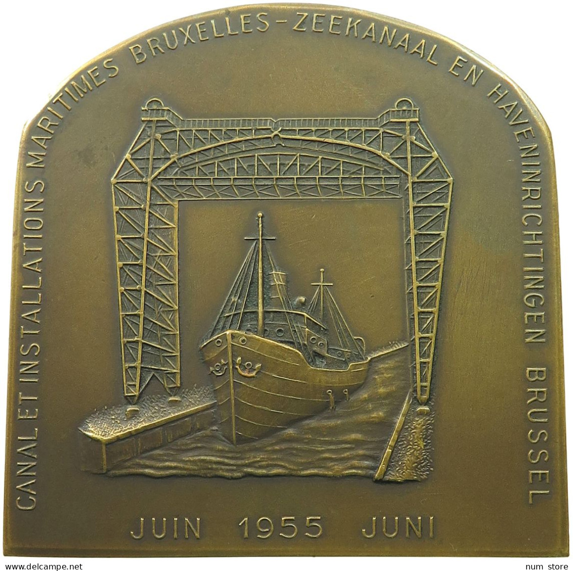 BELGIUM MEDAL 1955 BRUSSEL BRUXELLES ZEEKANAAL #sm01 0081 - Non Classificati