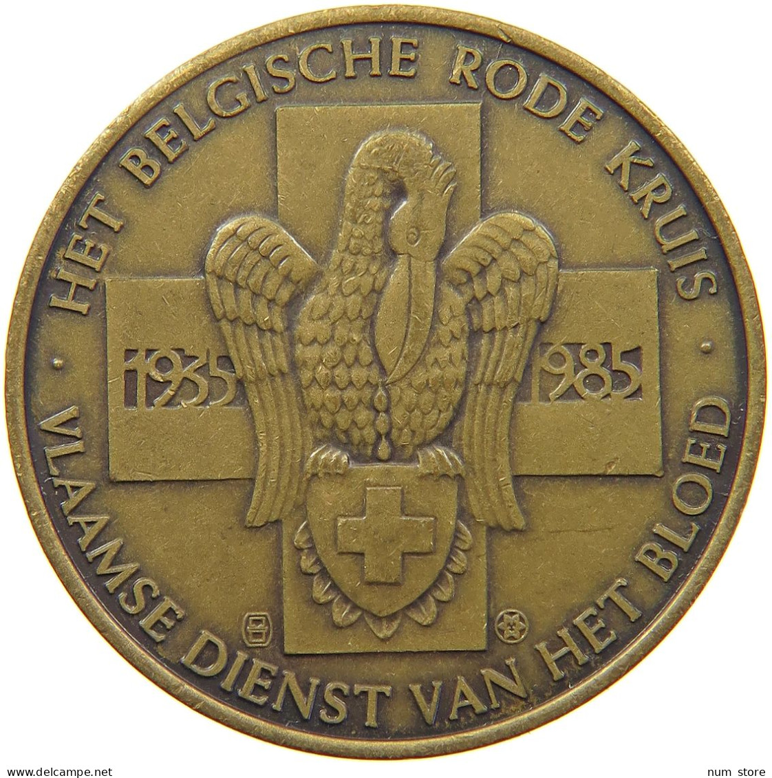 BELGIUM MEDAL 1935-1985 LEOPOLD III. (1934-1951) MEDAL RED CROSS 1935-1985 #s021 0407 - Ohne Zuordnung