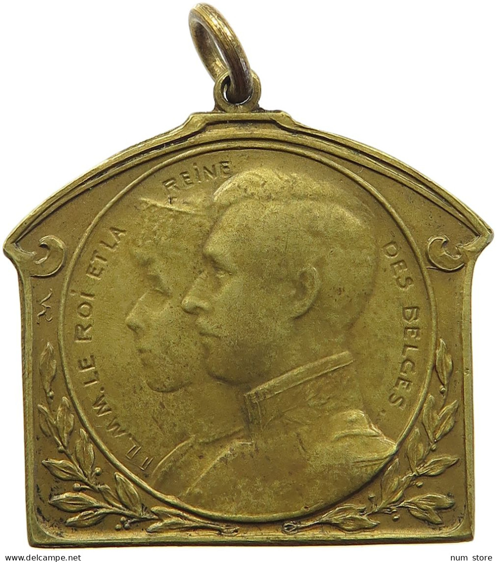 BELGIUM MEDAL 1916 Albert I. 1909-1934 WW1 MEDAL 1916 SCHAERBEEK #s006 0295 - Unclassified