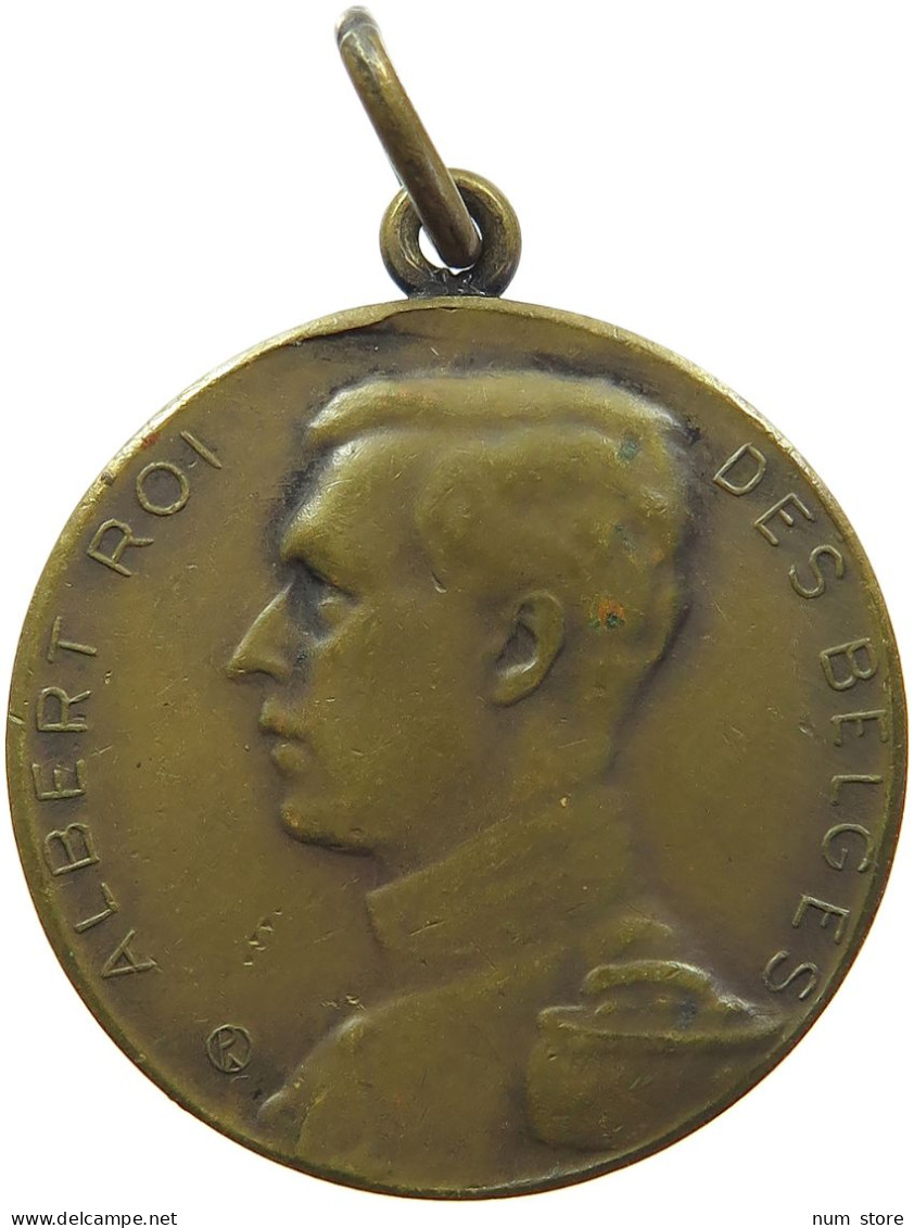 BELGIUM MEDAL 1914-1918 Albert I. 1909-1934 WW1 ALBERT 1914-1918 #s006 0271 - Non Classificati